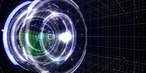 3D Compass circle compass laser rotate simulator motion graphics