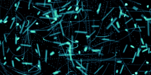 Abstract Blue Electrons black blue electron move swirl 3d motion graphics