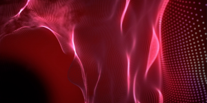 Abstract Red Energy Begin black cloud dot red white