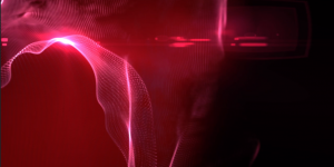 Abstract Red Energy End black cloud red smoke white motion graphic