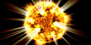 Sun circle fire heat ray