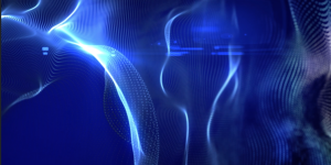 Abstract Blue Energy Begin black blue cloud dot white