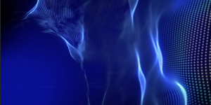 Abstract Blue Energy End black blue cloud dot white 3d motion graphics