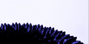 Abstract Blue Ferrero Begin black movement shiny spike white 3d motion graphics