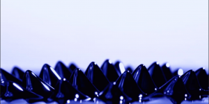 Abstract Blue Ferrero End blue movement shiny spike white