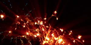 Abstract Fireworks ember fire firework red yellow