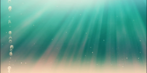 Bubbles And Sunrays blue bubble green ray water