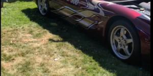 Burgundy Corvette Portrait