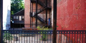 Exterior Staircase brick building house plant stair