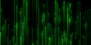 Green Matrix black drop green line motion graphics