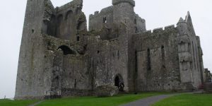 Irish Castle grass Sky stone walkway