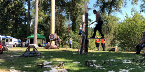 grass lumber tent tree wood Lumberjack Competition Landscape