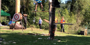 Lumberjack Competition grass lumber tent tree wood Portrait