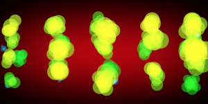 Red Bubbles green red spot yellow motion graphics