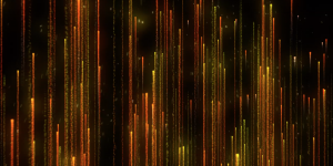 Red Matrix black drop line red, yellow 3D graphics