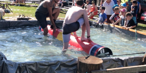 log rolling contest Spinning Contest Winner competition contest event log lumber