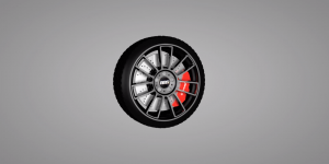 Spinning Rim black brake red rim tire
