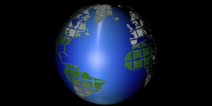 Squared Globe black blue earth square world