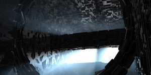 Station building circle light machinery metal