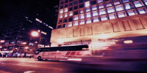 Surveillance Car building bus car light street