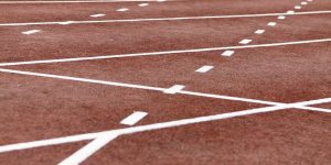 Track broken brown dirt line track