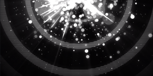 White Rings black circle light movement white