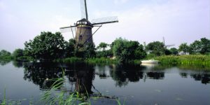 Windmill lake mill plant water wheel
