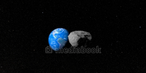 Asteroid Towards Earth galaxy outer scary Space star