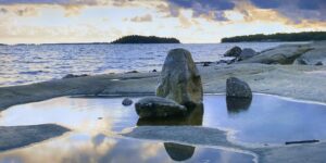 Beach Rocks sunset sky