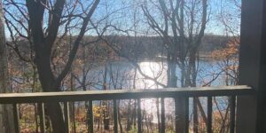 Patio Sun balcony lake trees