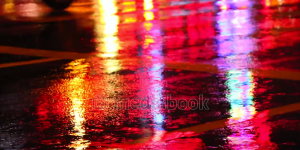 Rainy City Streetview business car parking people umbrella