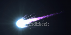Shooting Star bright outer single Space star 3d motion graphics energy