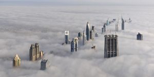 Sky building cloud fog scrappers