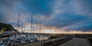 Boatyard Timelapse bench boat boats boatyard dock flag ocean sunset