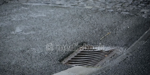 City Drain gutter river street Thunder water
