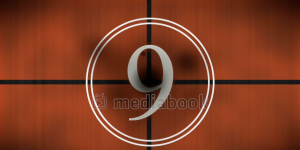 Countdown backdrop film number orange reel