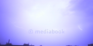 Thunder City Lightning Night Sky purple