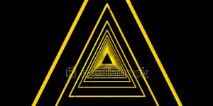 Tunnel illusion optical soundless triangle yellow