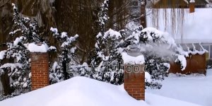 Winter Roof chimney house rooftop snow steam
